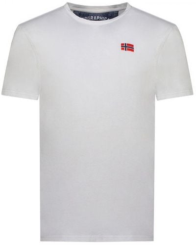 GEOGRAPHICAL NORWAY Short Sleeve T-Shirt Sy1363Hgn - White