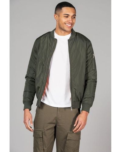 Tokyo Laundry Bomber Jacket With Zip Fastening - Grey
