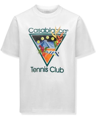 CASABLANCA Tennis Club Icon Bedrukt T-shirt Wit