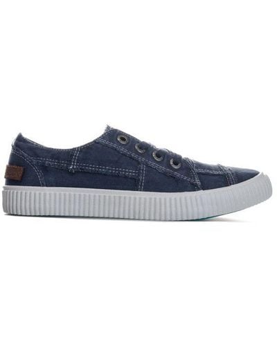 Blowfish Womenss Cablee Canvas Court Shoes - Blue