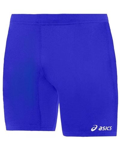 Asics Stretch Waist Logo Shorts Cotton - Blue