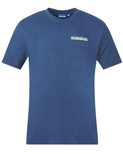 Napapijri S-surf Ss-logo Middeleeuws Blauw T-shirt