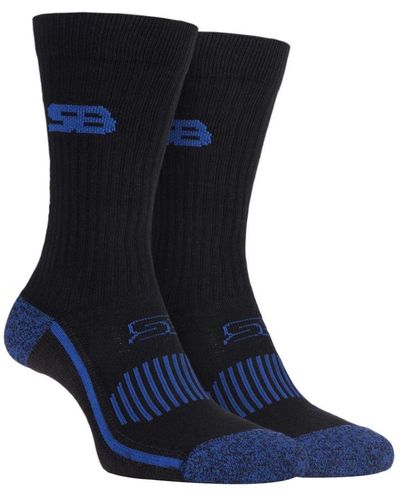 Storm Bloc Anti Abrasion Cotton Sports Terry Cushioned Socks - Blue