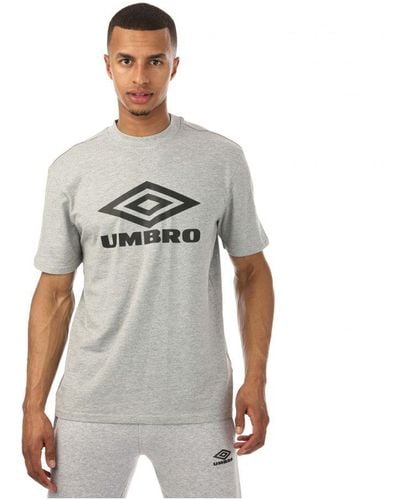 Umbro Diamond T-shirt Met Logo Voor , Grijs - Wit