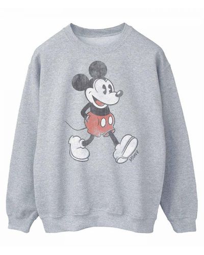 Disney Walking Mickey Mouse Sweatshirt (Sports) - Grey