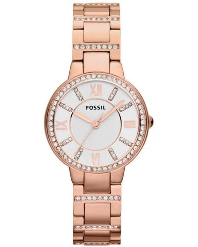Fossil Virginia Rose Watch Es3284 Stainless Steel - White