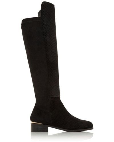 Dune Trische Luxe Xx Embossed Knee Boots - Black