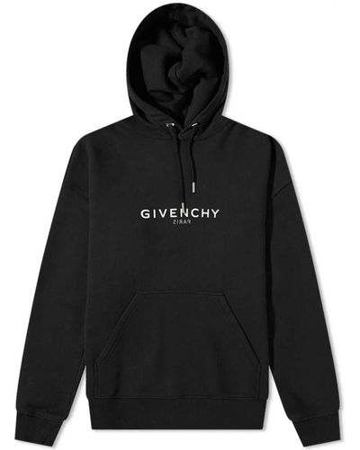 Givenchy Hoodie Met Omgekeerd Logo Zwart