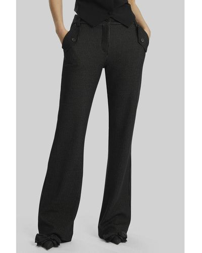 James Lakeland Pin Stripe Tailored Trousers - Black