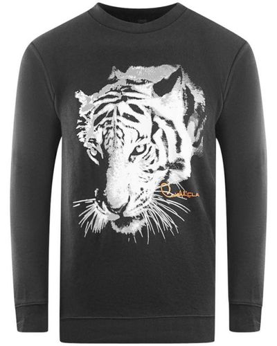 Class Roberto Cavalli Tiger Silhouette Logo Sweatshirt - Black