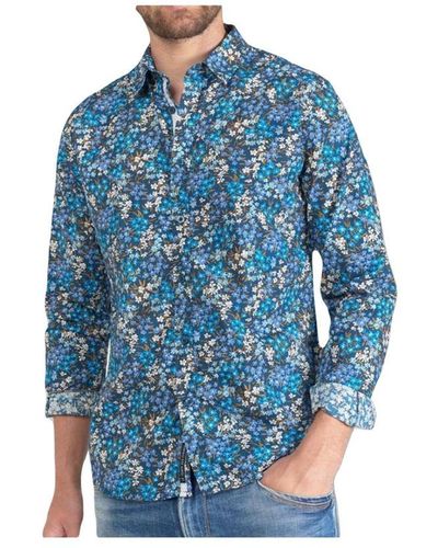 Le Temps Des Cerises S Floy-overhemd Met Bloemenprint Voor - Blauw