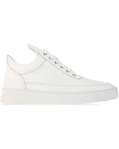 Filling Pieces S Low Top Ripple Tonal Trainers - White