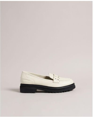 Ted Baker Razza Whipstitch Detail Loafer - Natural