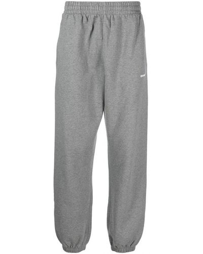 Off-White c/o Virgil Abloh Off- Wave Outline Diagonal Printed Joggers - Grey