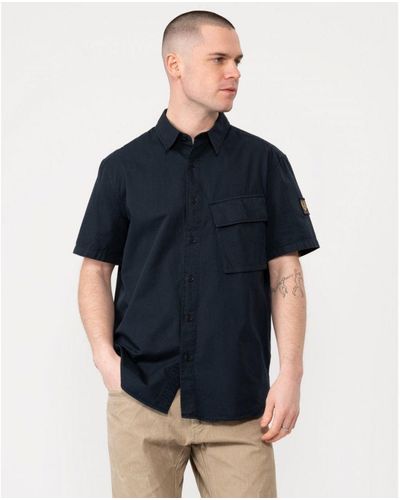 Belstaff Scale Short Sleeve Shirt - Black