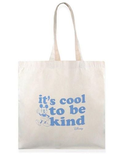 Disney Its Cool To Be Kind Mickey Mouse Tote Bag () Cotton - White