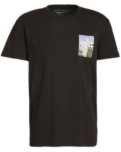 Tom Tailor Denim Regular Fit T-shirt Met Backprint Black - Zwart
