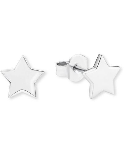 S.oliver Earrings For Ladies, Sterling 925, Star (Archived) - White