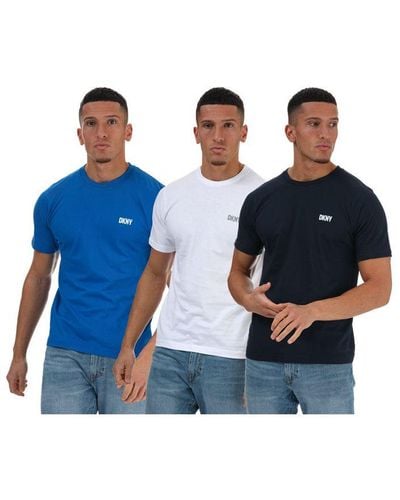 DKNY Giants Lounge T-shirts Voor , Set Van 3, Wit-marineblauw
