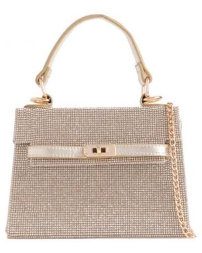 Where's That From 'Action' Stylish Small Bag With Buckle And Chain Detail - White