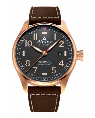 Alpina Alpiner 4 Shadow Watch Al-525G4S4 Leather (Archived) - Grey
