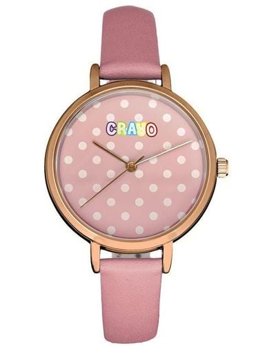 Crayo Dot Strap Watch - Pink