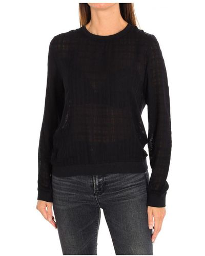 ELEVEN PARIS Carrie Long Sleeve Round Neck Jumper 17s2to03 Woman Cotton - Black