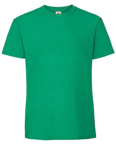 Fruit Of The Loom Iconic Premium Ringspun Cotton T-Shirt (Kelly) - Green