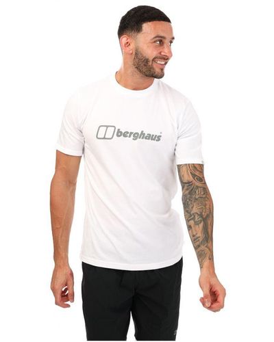 Berghaus Organic Big Logo Colour T-Shirt - White