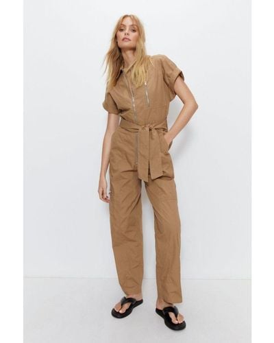 Warehouse Utility Tie-Up Boilersuit - Natural