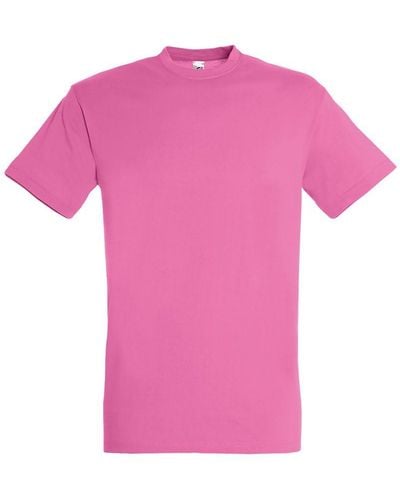 Sol's Regent Short Sleeve T-Shirt (Orchid) Cotton - Pink