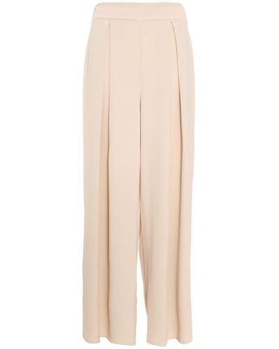 Quiz Textured Palazzo Trousers - Natural