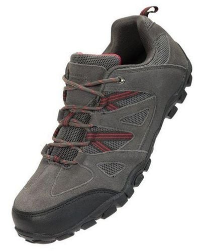 Mountain Warehouse Outdoor Iii Suede Walking Shoes (Dark) - Grey