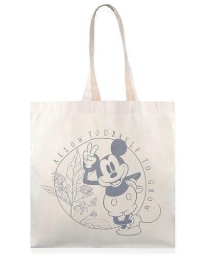 Disney Allow Yourself To Grow Mickey Mouse Tote Bag () Cotton - White