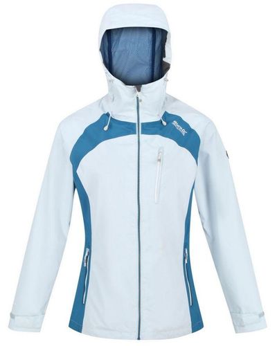 Regatta Ladies Highton Stretch Ii Waterproof Jacket (Ice/ Sapphire) - Blue