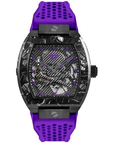 Philipp Plein The $keleton Sport Master Purple Watch Pwbaa0922 Silicone