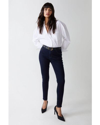 Warehouse Comfort Stretch Skinny Jeans - Blue