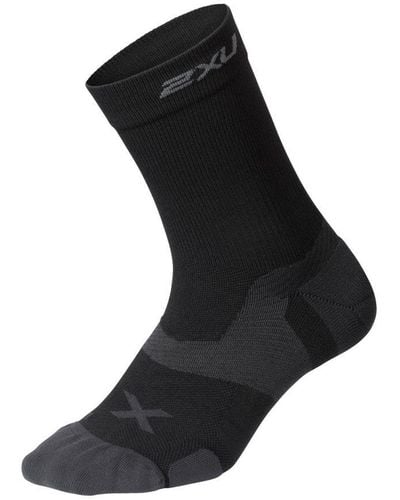 2XU U Vectr Cushion Crew Socks/Titanium - Black