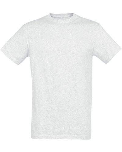 Sol's Regent Short Sleeve T-Shirt (Ash) - White
