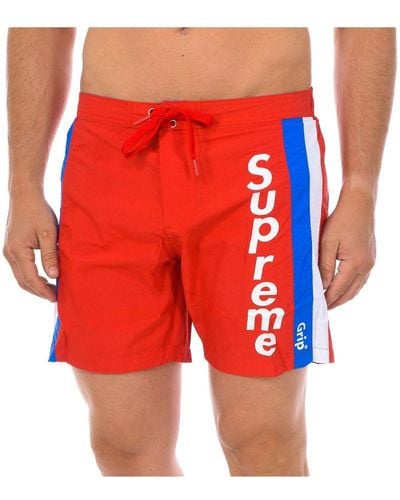 Supreme Mid-Length Boxer Swimsuit Cm-30058-Bp - Red