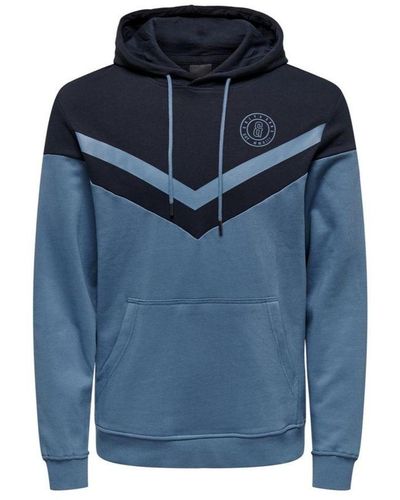 Only & Sons Regular Fit Hoodie - Blue