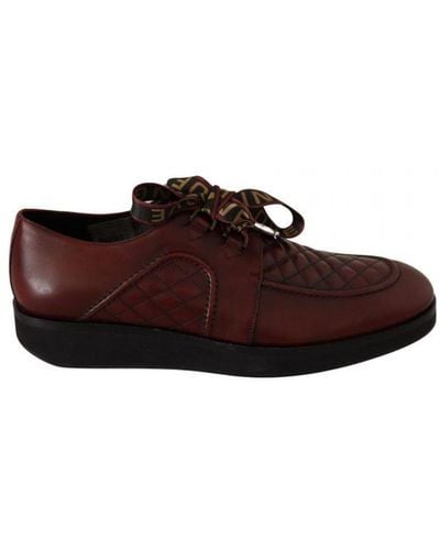 Dolce & Gabbana Leather Lace Up Dress Formal Shoes - Brown