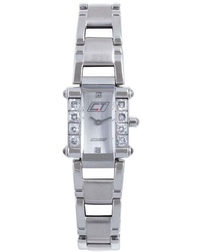 Chronotech : Silver Watch - White