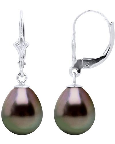 Diadema Drop Earrings Tahitian Parels 9-10 Mm Pear White Gold - Naturel
