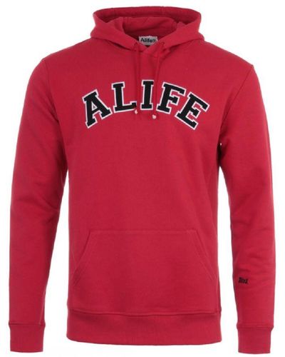 Alife Collegiate Red Hoodie Cotton