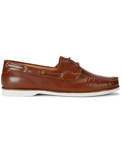 KG by Kurt Geiger Leather Venice Boat Shoes - Brown