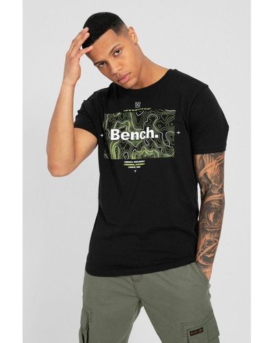 Bench 'Hawes' Cotton Graphic Print T-Shirt - Black