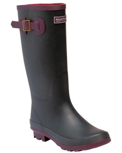 Regatta Ladies Ly Fairweather Ii Tall Durable Wellington Boots - Black