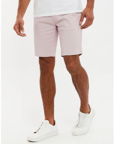Threadbare Cotton 'Northsea' Slim Fit Chino Shorts - White