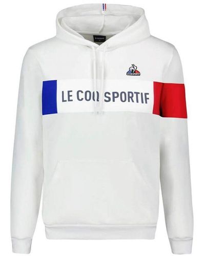 Le Coq Sportif Essential Tricolor-sweatshirt Voor - Wit